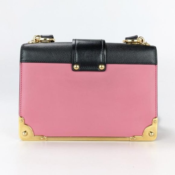 SOLD Prada Cahier Lightning Heart Studded Medium Pink Leather Cross Body Bag - Picture 2 of 10